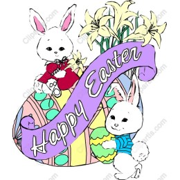 Adorable Happy Easter Bunny