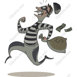 Cartoon Thief on the Run