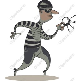 Playful Cartoon Burglar