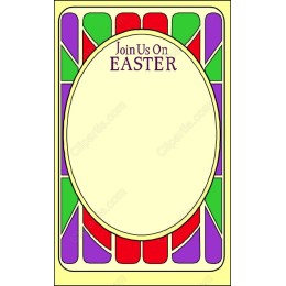 Easter Stained Glass Invitation