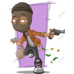Playful Cartoon Robber
