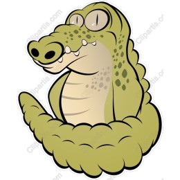 Playful Cartoon Crocodile
