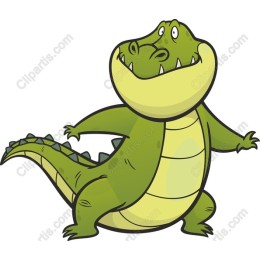 Playful Cartoon Crocodile