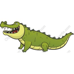 Playful Cartoon Crocodile