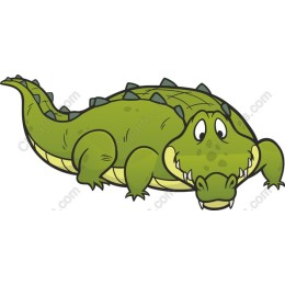 Charming Cartoon Crocodile