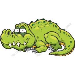 Cheerful Cartoon Crocodile