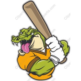 Fierce Alligator Baseball Player