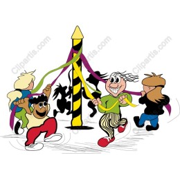 Playful Maypole Dance