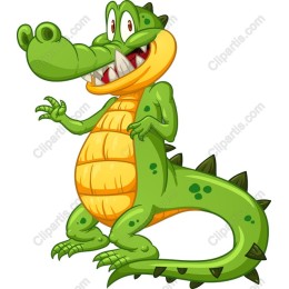 Playful Cartoon Crocodile