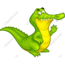 Playful Cartoon Crocodile
