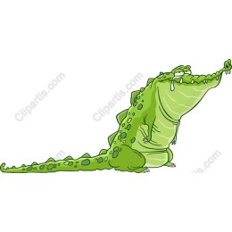 Playful Cartoon Crocodile