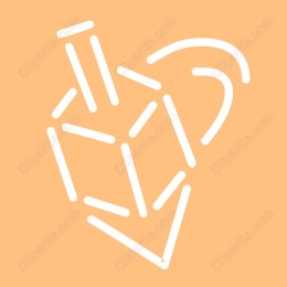 Abstract Heart Line Art