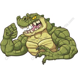 Fierce Cartoon Crocodile