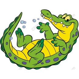 Cheerful Cartoon Crocodile