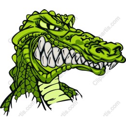 Green Crocodile Head