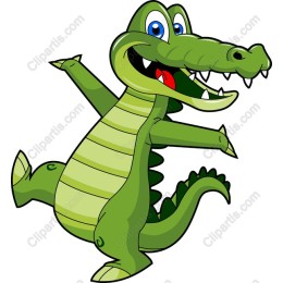 Charming Cartoon Crocodile