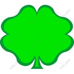 Vibrant Green Four-Leaf Clover