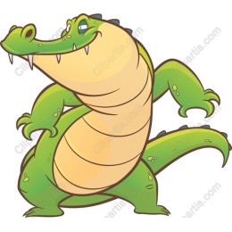 Cheerful Cartoon Crocodile