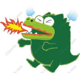 Playful Fire-Breathing Dinosaur