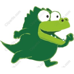 Playful Green Dinosaur