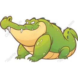 Playful Cartoon Crocodile