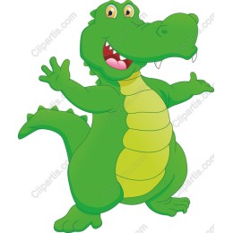 Cheerful Cartoon Alligator