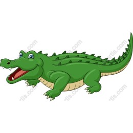 Playful Cartoon Crocodile