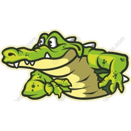 Playful Cartoon Crocodile