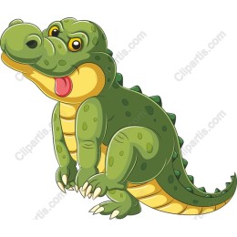 Charming Cartoon Crocodile