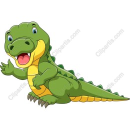 Playful Cartoon Crocodile