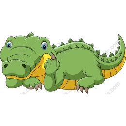 Friendly Cartoon Crocodile
