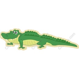 Adorable Cartoon Crocodile
