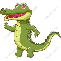 Charming Cartoon Crocodile