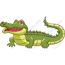 Playful Cartoon Crocodile