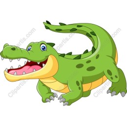 Cheerful Cartoon Alligator