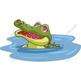 Playful Crocodile in and