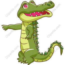 Playful Cartoon Crocodile