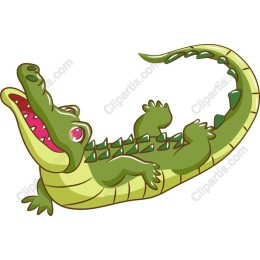 Playful Cartoon Crocodile