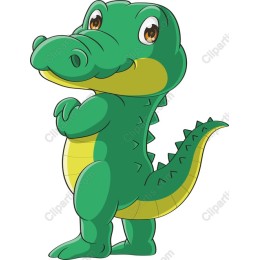 Charming Cartoon Crocodile