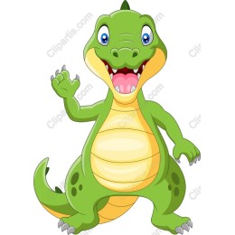Playful Green Dinosaur