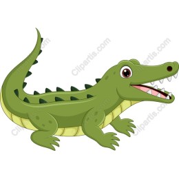 Playful Cartoon Crocodile