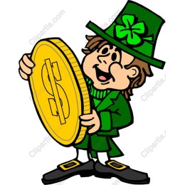 Lucky Leprechaun with Gold Coin