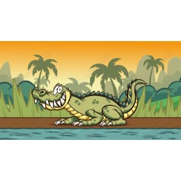 Cartoon Crocodile Adventure