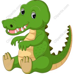 Charming Cartoon Crocodile