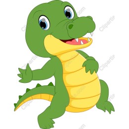 Playful Cartoon Crocodile