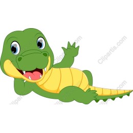 Playful Cartoon Crocodile