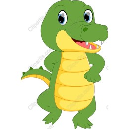 Charming Cartoon Crocodile