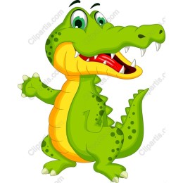 Cheerful Crocodile Character
