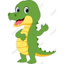 Charming Cartoon Crocodile