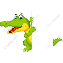 Playful Cartoon Crocodile
